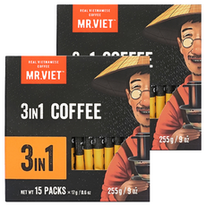 MR.VIET 3合1研磨咖啡即溶粉隨身包, 17g, 15條, 2盒