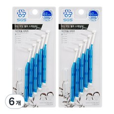 SGS 어금니용 치간칫솔, 0.6mm, 5개입, 6개