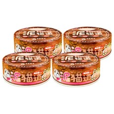 JOY FOOD 喜樂寵宴 泥貓道之無膠醇品肉泥罐, 白身鮪魚 + 雞肉 + 蝦, 82g, 4罐