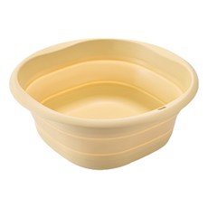 日本SP SAUCE 可吊掛折疊臉盆 小型, 粉黃色, 1個