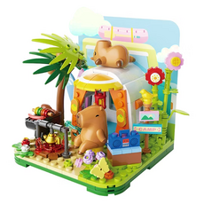 JAKi 佳奇 水豚露營相容積木 GK003, 1個, 混合色