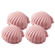 THE ZAKKA 攜帶式貝殼肥皂盒, 粉紅色, 4個