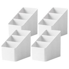 Winprice 斜口多功能收納整理盒 小型, 白色, 4個