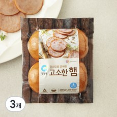 청정원 참나무로 훈연한 고소한 햄, 600g, 3개