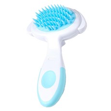 DoggyMan 多格漫 犬用柔軟橡膠針梳, 藍色 + 白色, 1個