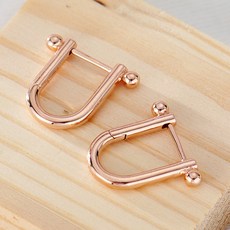 노이드비 여성용 순은 925 실버 U볼 체인 원터치링 귀걸이