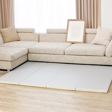 Living Codi Relief 4節折疊墊, 奶油色+淺灰色