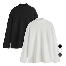 Naven 男士全彈性半高領T恤 NA3MPN 2件組