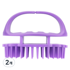 JK 頭皮按摩圓梳, 紫色, 2個