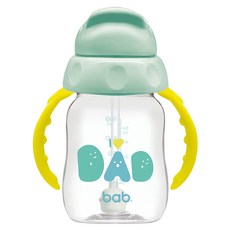 bab 培寶 輕鬆開 吸管手把 練習杯 160ml, 1個, 綠色