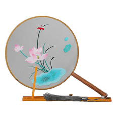 Titan刺繡DIY組+扇子支架組, 1套, 夏日池塘