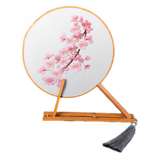 타이탄 자수 DIY 키트 + 부채 거치대 세트, 묘한 붓, 1세트