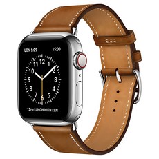 Llanberis Apple Watch 相容皮革錶帶, 棕色, 1個