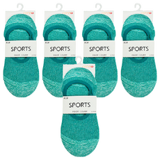 non-no 儂儂 花紗隱形襪 運動襪, 水藍色, 22-24cm, 5雙