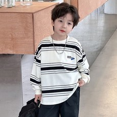 CONTIKIDS 男童交錯條紋羅紋T恤