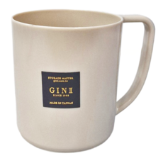 GINII 基尼 食品級質感簡約漱口杯 聚苯乙烯PS材質 耐冷熱温度-20°C~80°C, 象牙白, 1個