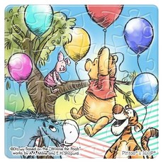 Pintoo 優利瑪 Winnie The Pooh 小熊維尼 拼圖磁鐵 16片, 1盒