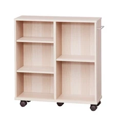 IRIS OHYAMA 愛麗思歐雅瑪 開放式可移動收納架 SYR-7526, 原木色, 1個, 5層