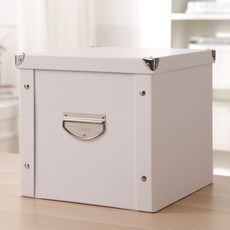 DURABLY 簡約紙質生活收納箱 34 x 31 x 29 cm, 10 白色, 1個