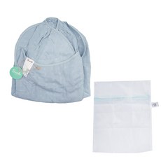 Swado 全階段可調整靜音好眠包巾 竹纖維棉款 Set, 0-3個月, 顏色：寧靜藍