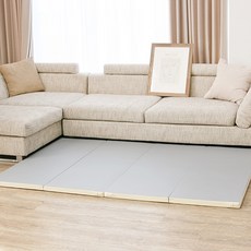 Living Codi Relief 4節折疊墊, 奶油色+深灰色