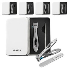 厚手指甲鉗套裝, 銀色, 5套