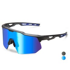 FANTON FANTON 運動太陽眼鏡 FSG93, 藍色鏡面(鏡片), 深灰色(鏡框), 1個