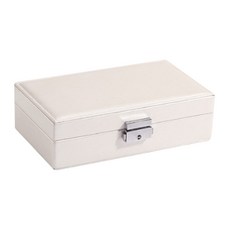 簡約攜帶型飾品珠寶盒 白色 Y05, 1個