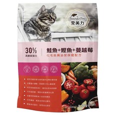 Beautiful Pets 愛美力 貓糧 化毛挑嘴泌尿保健配方, 溫和化毛, 1.5kg, 1袋