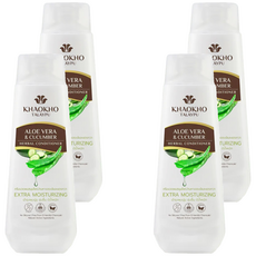 KHAOKHO TALAYPU 考柯萃 雙草本柔順潤髮乳 蘆薈 小黃瓜 深層保濕 適用所有髮質, 330ml, 4瓶