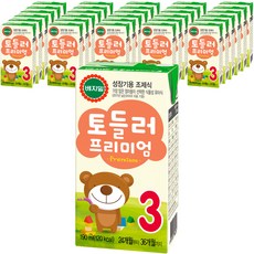 베지밀 토들러 프리미엄 3단계 아기두유, 190ml, 48개