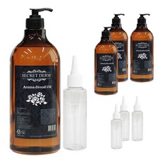 시크릿덤 아로마 아로마 디톡셀 마사지오일 유칼립투스향 + 펌프 + 공병 100ml, 1L, 4개