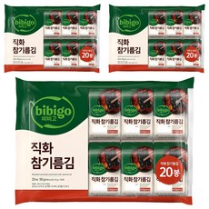 비비고 직화 참기름김, 90g, 3개