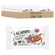 LALAPOPO 大馬士革玫瑰絲柔濕紙巾, 45g, 20個, 1組