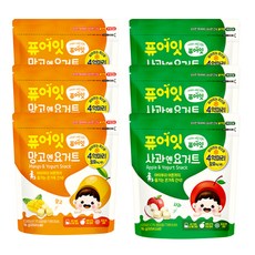 Pure Eat 芒果優格塊 3包+蘋果優格塊 3包, 芒果優格口味+蘋果優格口味, 1組