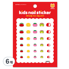 APRIL 兒童指甲貼紙, A007K, 6個