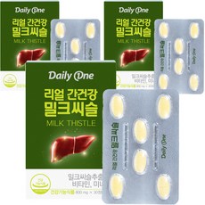 데일리원 리얼 간건강 밀크씨슬, 30정, 3개