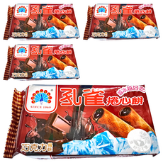 孔雀 捲心餅 巧克力風味, 63g, 4包