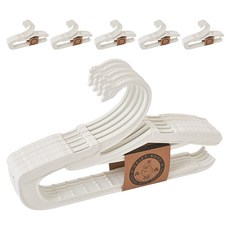 OBJET NUVO 皇冠鴨可調節長度兒童衣架, 30個, 牛奶白