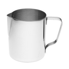 LifeShopping 不鏽鋼拉花杯 有刻度, 銀色 350ml 304不鏽鋼, 1個