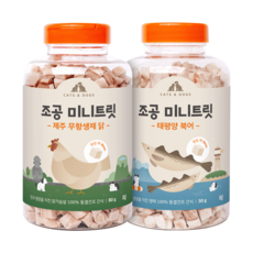 조공 반려동물 미니트릿 동결건조 간식, 혼합맛(닭/북어), 130g, 1세트