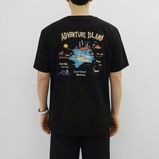 okstar 男女通用 Adventure Island 20支 短袖T恤 5TS014, 黑色