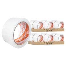 AT APEX 艾沛克 透明封箱膠帶 48mmx80Mx0.04 橘標, 12捲