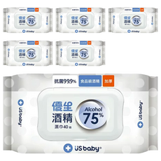 US baby 優生 75%酒精濕巾, 1入, 6包