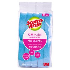 3M Scotch-Brite 百利 圓點防刮痕菜瓜布 藍色, 10個, 1包