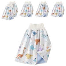 日本竹纖維隔尿裙 棉布材質 1歲~7歲適用, L, 侏羅紀, 6件