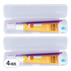 OLaLa 旅行用牙刷+牙線+牙膏+收納盒組, 4組