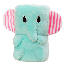 타이탄 캠핑용 무릎 담요 모직담요 100 x 80 cm, 민트작은코끼리, 1개