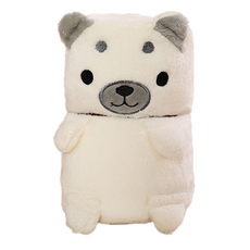 타이탄 캠핑용 무릎 담요 모직담요 100 x 80 cm, 시바견 흰색, 1개