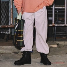 블루테일 여아용 하이라이즈 커브드 코듀로이 팬츠 AXG6PT01IV